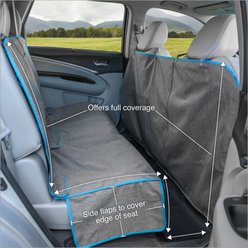 Kurgo Coast to Coast Car Seat Cover, Heather Gray/Coastal Blue slide 2 of 8