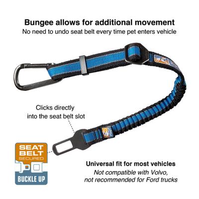 Show full view: Kurgo Direct to Seatbelt Bungee Tether Dog Safety Belt, Blue slide 3 of 4