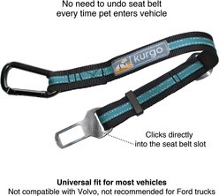 Kurgo Direct to Seatbelt Dog Collar Tether, Coastal Blue slide 2 of 6