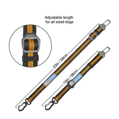 Show full view: Kurgo Direct to Seatbelt Swivel Dog Collar Tether, Black/Orange slide 5 of 9