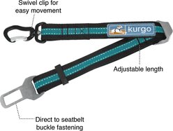 Kurgo Direct to Seatbelt Swivel Dog Collar Tether, Coastal Blue slide 2 of 6
