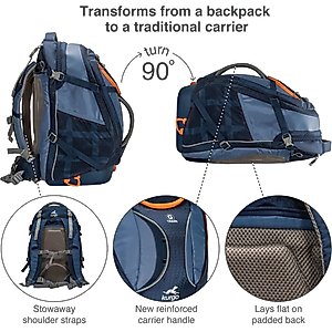 Kurgo G-Train Dog Carrier Backpack, Navy Blue