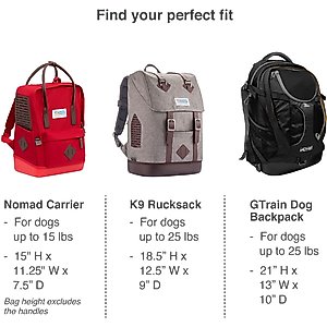 Kurgo G-Train Dog Carrier Backpack, Navy Blue