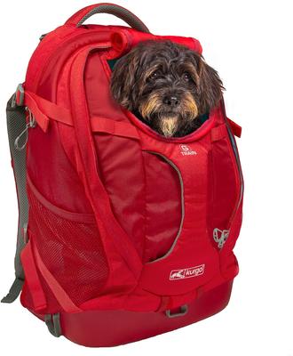 Show full view: Kurgo G-Train Dog Carrier Backpack, Red slide 3 of 10