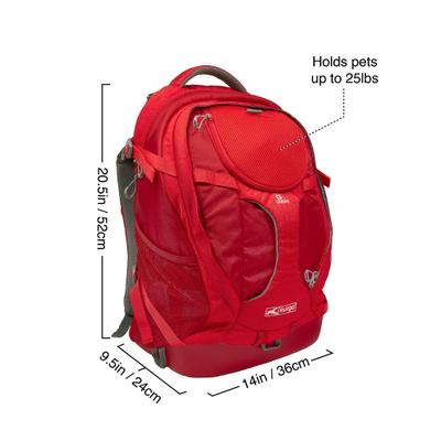 Show full view: Kurgo G-Train Dog Carrier Backpack, Red slide 9 of 10