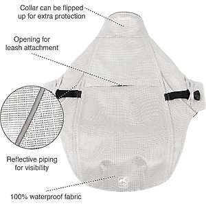 Kurgo Halifax Dog Rain Shell, Slicker Yellow, Medium