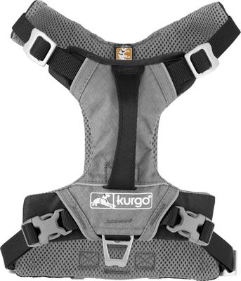 Show full view: Kurgo Journey Air Polyester Reflective No Pull Dog Harness, Black/Charcoal, Medium: 18 to 28-in chest slide 8 of 10
