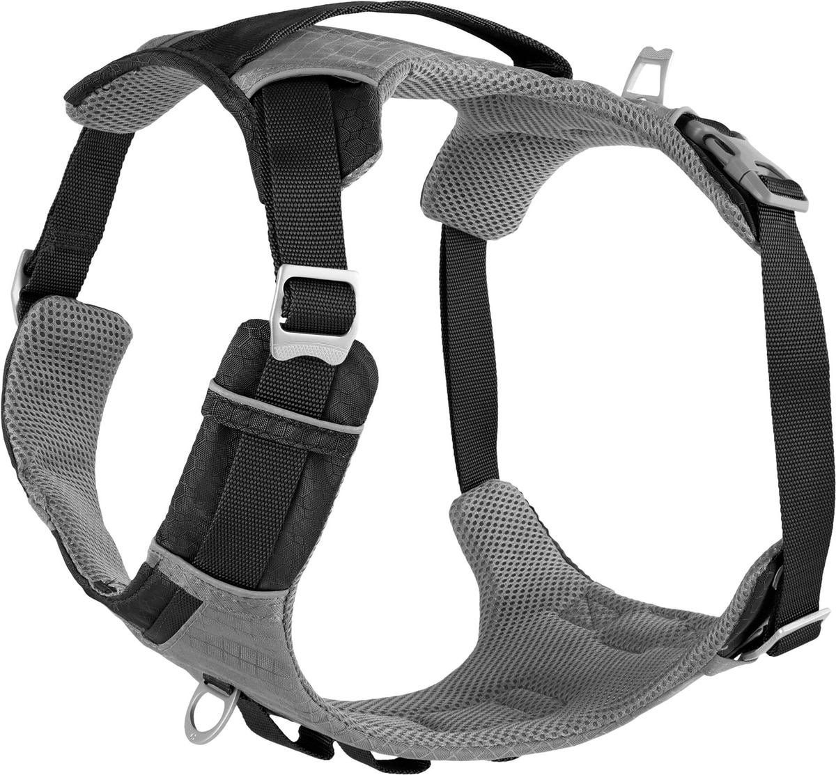 KURGO Journey Air Polyester Reflective No Pull Dog Harness, Black