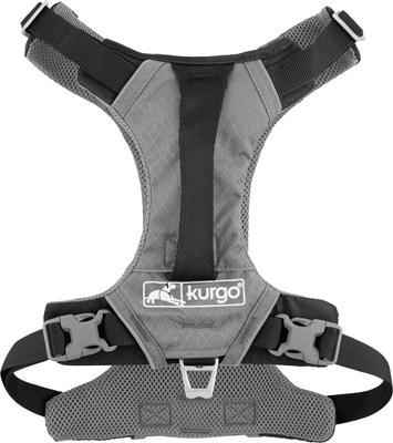 Show full view: Kurgo Journey Air Polyester Reflective No Pull Dog Harness, Black/Charcoal, X-Large: 28 to 44-in chest slide 8 of 10