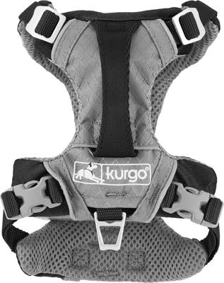 Show full view: Kurgo Journey Air Polyester Reflective No Pull Dog Harness, Black/Charcoal, X-Small: 12 to 18-in chest slide 8 of 10