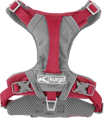 Show full view: Kurgo Journey Air Polyester Reflective No Pull Dog Harness, Chili Red/Charcoal, Small: 16 to 22-in chest slide 8 of 10