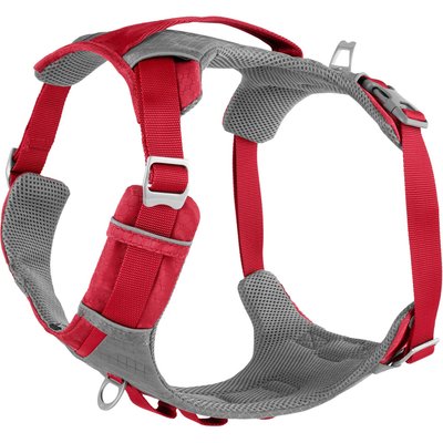 Kurgo Kurgo Journey Air Polyester Reflective No Pull Dog Harness, Chili Red/Charcoal, X-Large: 28 to 44-in chest