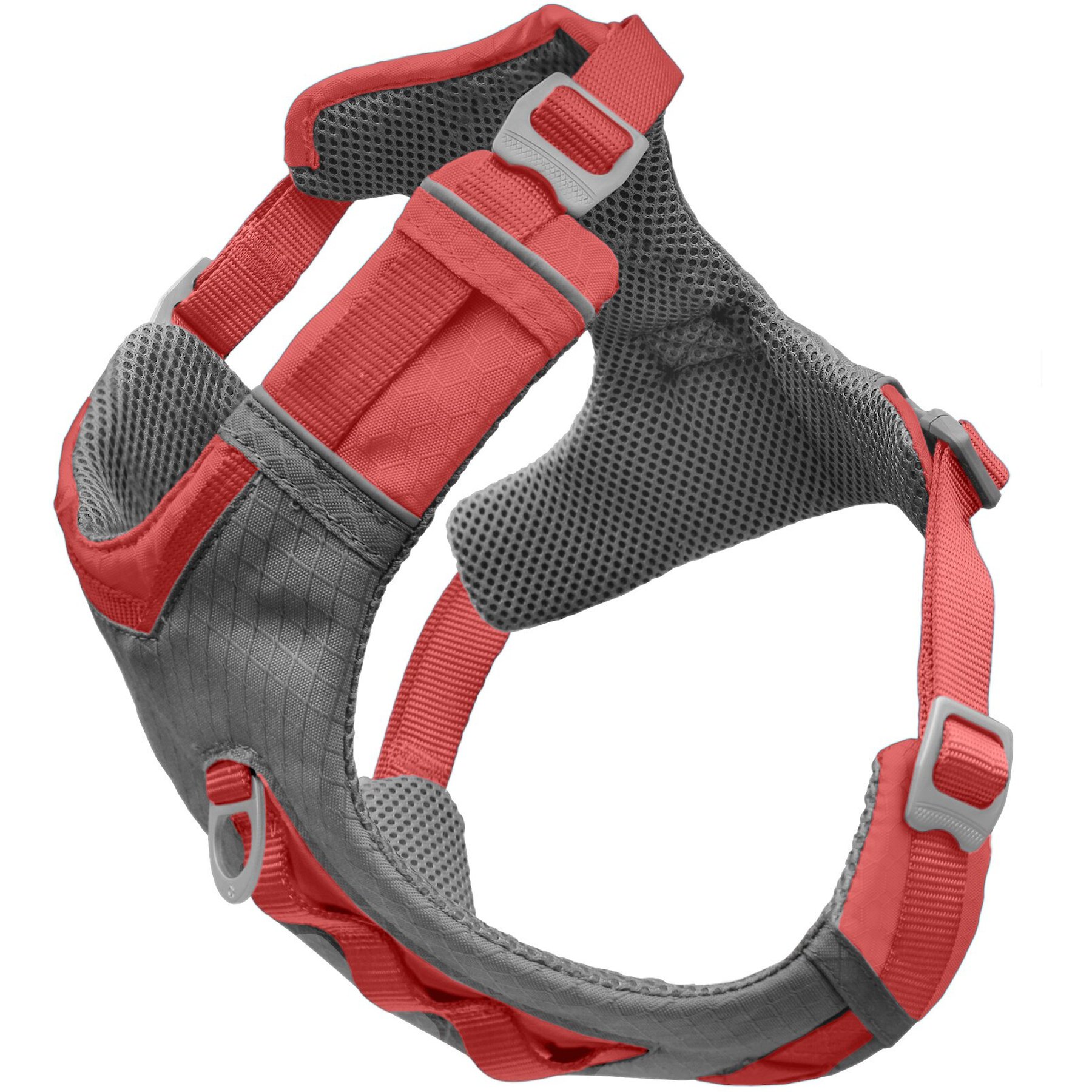 Kurgo Journey Air Polyester Reflective No Pull Dog Harness, Coral, Medium