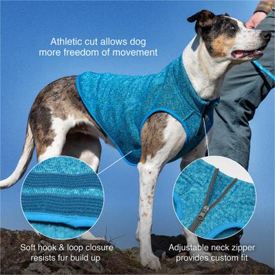 Show full view: Kurgo K9 Core Dog Sweater, Heather Blue, X-Large  slide 4 of 11