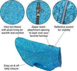 Kurgo K9 Core Dog Sweater, Heather Green, Large  slide 2 of 8