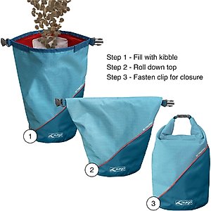 Kurgo Kibble Carrier Travel Dog Food Container, Navy Blue