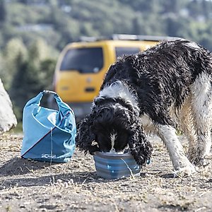 Kurgo Kibble Carrier Travel Dog Food Container, Navy Blue