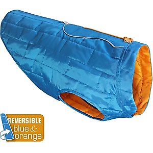 Kurgo Loft Reversible Insulated Dog Quilted Coat, Blue, Medium
