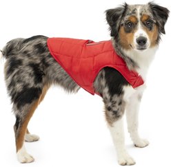 Kurgo Loft Reversible Insulated Dog Quilted Coat, Chili Red & Charcoal, Small