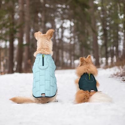 Show full view: Kurgo Loft Reversible Insulated Dog Quilted Coat, Ink Blue, Medium slide 6 of 13