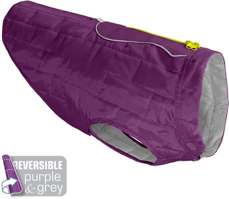 Show full view: Kurgo Loft Reversible Insulated Dog Quilted Coat, Purple, Large slide 8 of 13