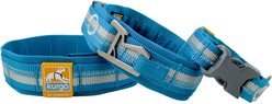 Kurgo RSG Polyester Reflective Dog Collar, Coastal Blue/Charcoal Gray, Large: 18 to 29-in neck, 1-in wide