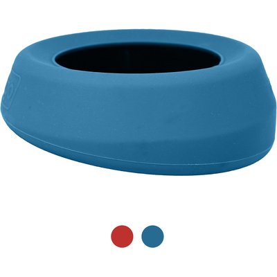 Kurgo Kurgo Splash Free Wander Dog Water Bowl, Blue, 24-oz Spill Proof