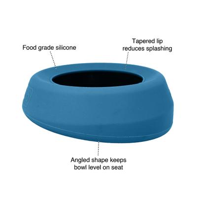 Show full view: Kurgo Splash Free Wander Dog Water Bowl, Blue, 24-oz slide 2 of 9