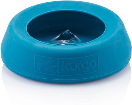 Show full view: Kurgo Splash Free Wander Dog Water Bowl, Blue, 24-oz slide 6 of 9