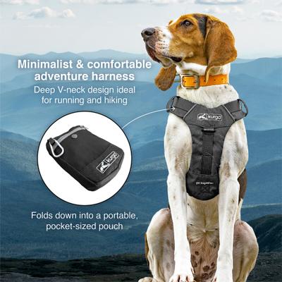 Show full view: Kurgo Stash n’ Dash Dog Harness, Black, Large  slide 3 of 12