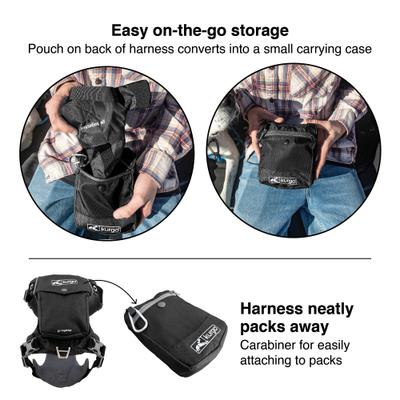 Show full view: Kurgo Stash n’ Dash Dog Harness, Black, Large  slide 5 of 12