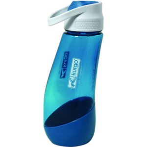 Kurgo The Gourd H2O Dog Water Bottle & Bowl, Coastal Blue, 24-oz bottle