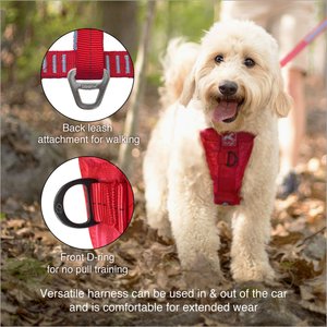 Kurgo Tru-Fit Enhanced Strength Crash Tested Smart Car Dog Harness, Black, Medium