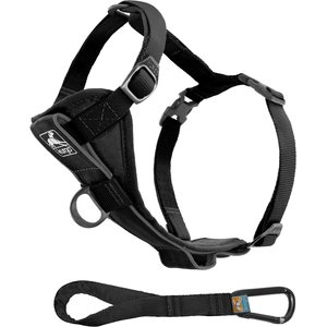 Kurgo Tru-Fit Quick Release & Seatbelt Tether Smart Dog Harness, Black, Medium 