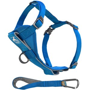 Kurgo Tru-Fit Quick Release & Seatbelt Tether Smart Dog Harness, Blue, Small