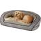 Show in main carousel: La-Z-Boy Harper Bolster Dog Bed with Removable Cover, Smoke slide 5 of 8
