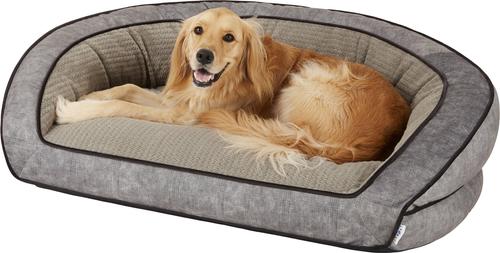 Show full view: La-Z-Boy Harper Bolster Dog Bed with Removable Cover, Smoke slide 5 of 8
