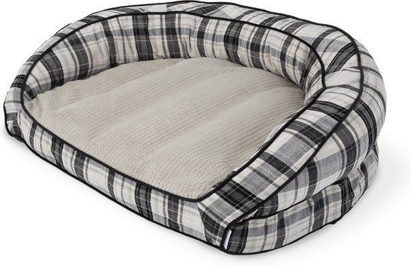 Show full view: La-Z-Boy Harper Furniture Sofa Dog Bed with Removable Cover, Oxford Plaid, Large slide 1 of 7