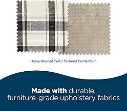 La-Z-Boy Harper Furniture Sofa Dog Bed with Removable Cover, Oxford Plaid, Large slide 2 of 7