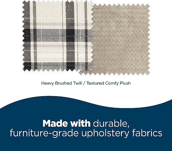 Show full view: La-Z-Boy Harper Furniture Sofa Dog Bed with Removable Cover, Oxford Plaid, Large slide 4 of 7