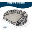 Show in main carousel: La-Z-Boy Harper Furniture Sofa Dog Bed with Removable Cover, Oxford Plaid, Large slide 3 of 7