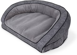 La-Z-Boy Harper Furniture Sofa Dog Bed with Removable Cover, Smoke, Large