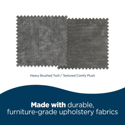 Show full view: La-Z-Boy Harper Furniture Sofa Dog Bed with Removable Cover, Smoke, Large slide 4 of 7