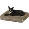 Show in main carousel: La-Z-Boy Rosie Lounger Bolster Dog Bed with Removable Cover, Taupe slide 4 of 5