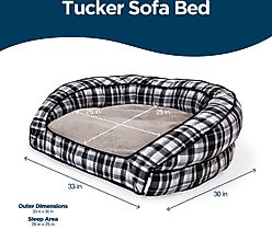 La-Z-Boy Tucker Furniture Sofa Dog Bed with Removable Cover, Spencer Plaid, Medium slide 2 of 6