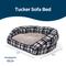 Show in main carousel: La-Z-Boy Tucker Furniture Sofa Dog Bed with Removable Cover, Spencer Plaid, Medium slide 4 of 6