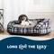Show in main carousel: La-Z-Boy Tucker Furniture Sofa Dog Bed with Removable Cover, Spencer Plaid, Medium slide 2 of 6