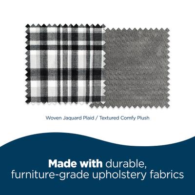 Show full view: La-Z-Boy Tucker Furniture Sofa Dog Bed with Removable Cover, Spencer Plaid, Medium slide 3 of 6