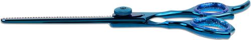 Show full view: Laazar Dog Grooming Thinning Shears with Finger Rest & Case, 6.5-in, Blue slide 8 of 9