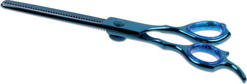 Show full view: Laazar Dog Grooming Thinning Shears with Finger Rest & Case, 6.5-in, Blue slide 7 of 9